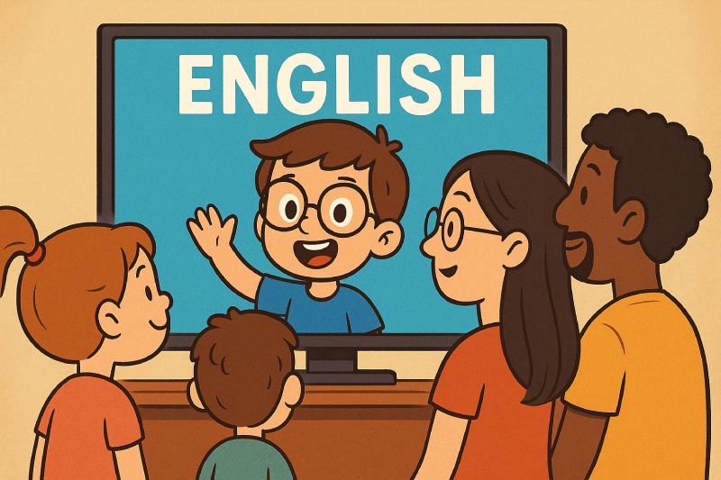آموزش زبان با کارتون
